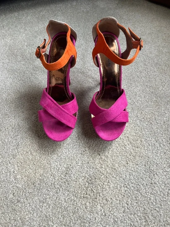 Spring Suede Multi-Coloured Heels - Picture 2 of 11